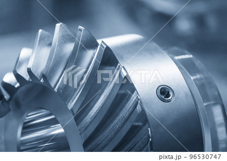 Close-up scene of transmission gear parts. Close-up scene of transmission gear parts. 96530747