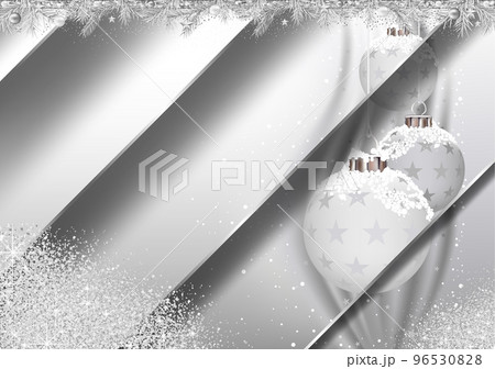Silver Christmas Background with Layered Effect 96530828