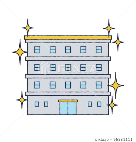 シンプルな綺麗なマンションのイラスト 96531111