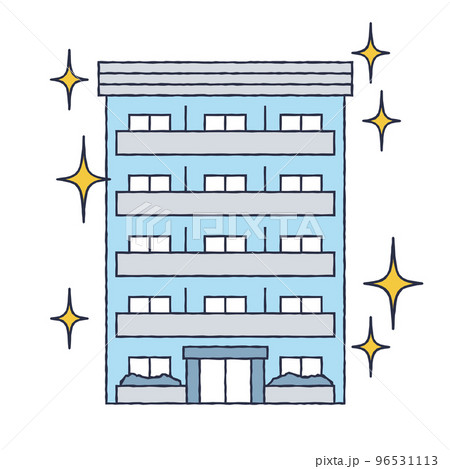 シンプルな綺麗なマンションのイラスト 96531113