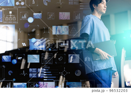 医療の現場のデジタル化/DX　働く医師 96532203