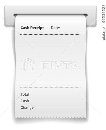 Receipt mockup. Printing blank paper payment bill Receipt mockup. Printing blank paper payment bill 96532527