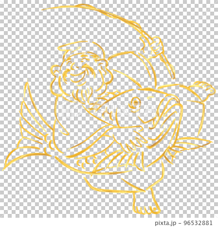 恵比寿様の手書きのイラスト素材 96532881
