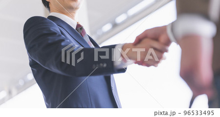 握手をする二人のビジネスマン 96533495