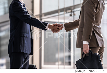 握手をする二人のビジネスマン 握手をする二人のビジネスマン 96533503