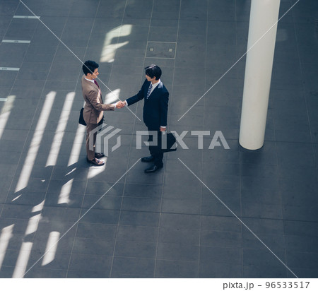 握手をする二人のビジネスマン 96533517