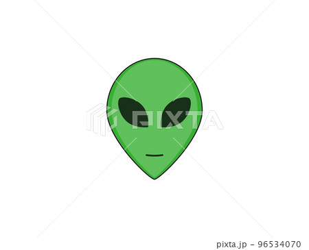 Alien head, character icon. Vector illustration. 96534070