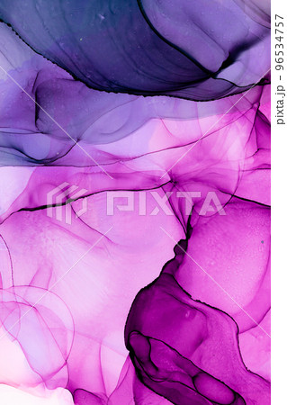 Marble ink abstract art from exquisite original painting for abstract background 96534757