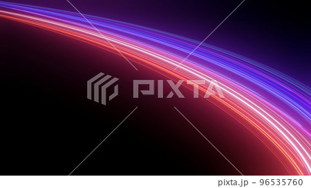 3d render motion line of speed and power or light trails. High-speed light with curve movement beam. 5G Technology fast and futuristic background. Abstract motion blur. 96535760