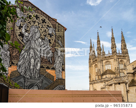 Mural called Monkey Bird in Burgos, Castille and Leon, Spain Mural called Monkey Bird in Burgos, Castille and Leon, Spain 96535873