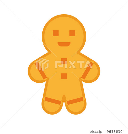 Isolated gingerbreak cookie candy sheer flat icon Vector Isolated gingerbreak cookie candy sheer flat icon Vector 96536304