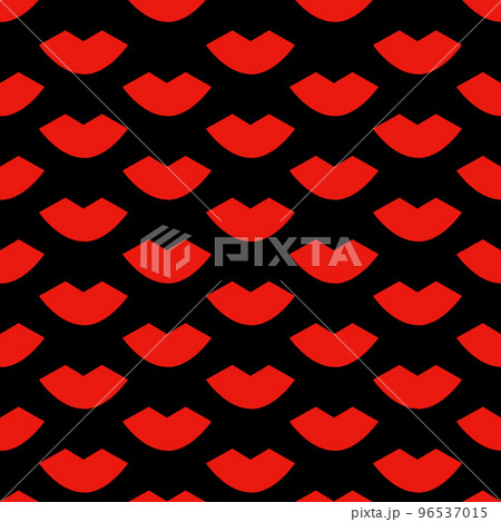 seamless pattern with lips or kisses. vector. 96537015