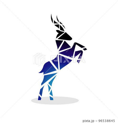 creative brand sign goat antelope deer bucks logo design vector illustration 96538645