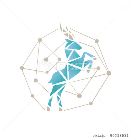 tech sign of standing goat antelope deer bucks logo design vector illustration tech sign of standing goat antelope deer bucks logo design vector illustration 96538651