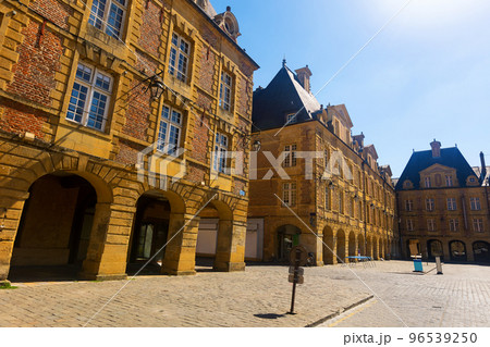 Typical architecture of city of Charleville Meziere on Place Ducale Typical architecture of city of Charleville Meziere on Place Ducale 96539250