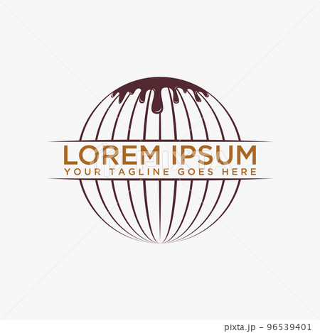 Simple and unique line globe for emblem or background with water oil drop image graphic icon logo design abstract concept vector stock. Can be used as symbol related to world or group Simple and unique line globe for emblem or background with water oil drop image graphic icon logo design abstract concept vector stock. Can be used as symbol related to world or group 96539401