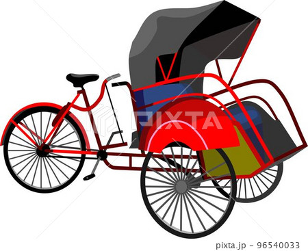Indonesian Pedicab Traditional Transportation Indonesian Pedicab Traditional Transportation 96540033