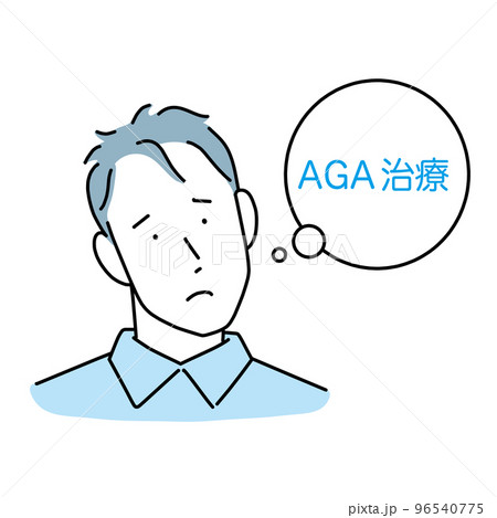 AGA治療を考える薄毛の男性 96540775