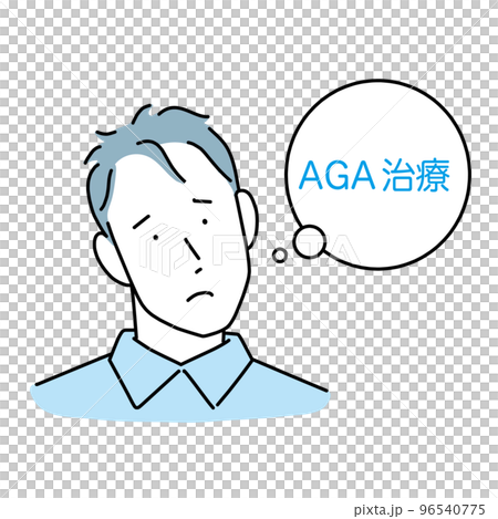 AGA治療を考える薄毛の男性 96540775
