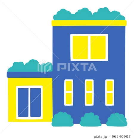 手描き 屋上緑化の家 手描き 屋上緑化の家 96540902