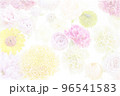 カラフルな花。和紙のような繊維のテクスチャ 96541583