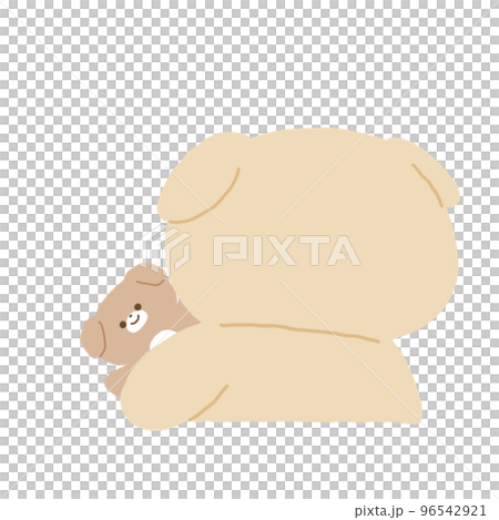 A stuffed animal is watching from behind icon dog single item A stuffed animal is watching from behind icon dog single item 96542921