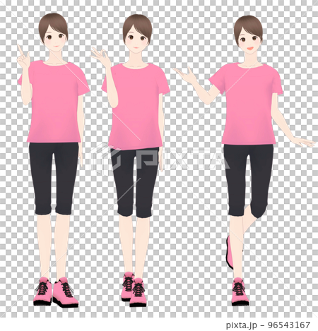 Female illustration material Female illustration material 96543167