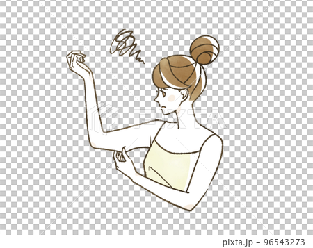 一個擔心上臂脂肪的女人 96543273
