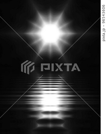 白黒 モノクロ 光 素材 背景 壁紙 装飾 バックグラウンドのイラスト素材