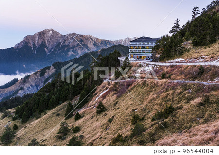 Sunset view of Hehuanshan Forest Recreation Area in Nantou, Taiwan.  96544004