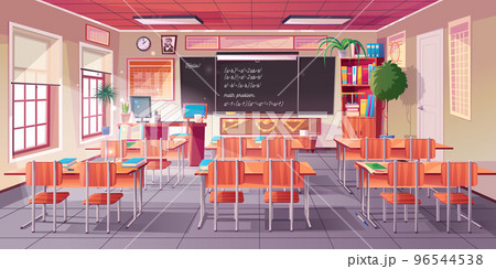 Empty classroom for math learning interior 96544538