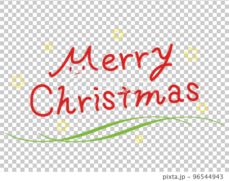 メリークリスマスの手書きロゴ カラー メリークリスマスの手書きロゴ カラー 96544943