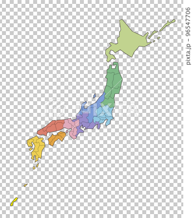 輕微變形的日本地圖 96547706