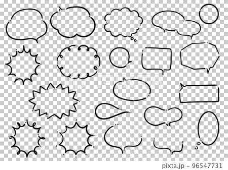 handwritten speech bubble frame 96547731