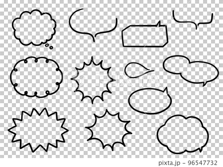 handwritten speech bubble frame 96547732