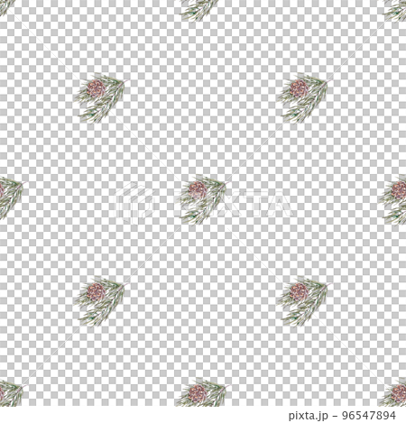 Seamless watercolor pattern - composition of green spruce branches. Perfect for wrappers, wallpapers, postcards, greeting cards, wedding invitations Seamless watercolor pattern - composition of green spruce branches. Perfect for wrappers, wallpapers, postcards, greeting cards, wedding invitations 96547894