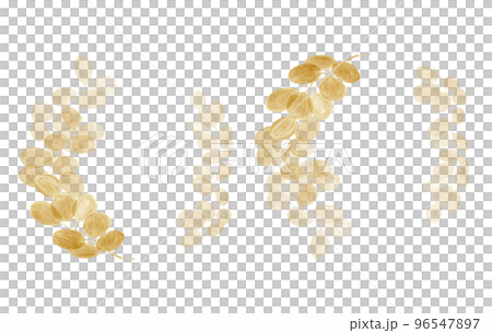 Watercolor floral frames - composition of golden leaves and branches of eucalyptus. Perfect for wrappers, wallpapers, postcards, greeting cards, wedding invitations Watercolor floral frames - composition of golden leaves and branches of eucalyptus. Perfect for wrappers, wallpapers, postcards, greeting cards, wedding invitations 96547897