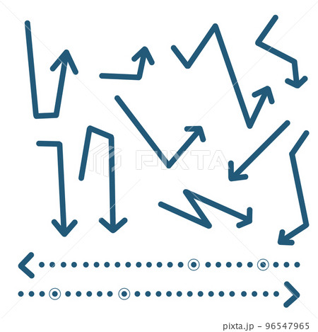 矢印 青 ブルー 96547965