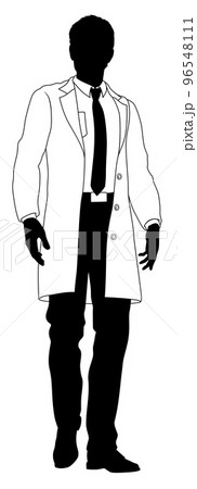 Scientist Engineer Inspector Man Silhouette Person Scientist Engineer Inspector Man Silhouette Person 96548111