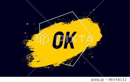 Ok. Banner, speech bubble Ok. Banner, speech bubble 96548132