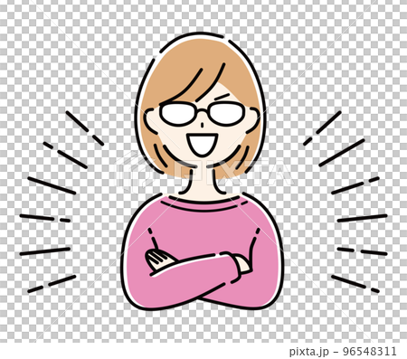 Confident glasses woman Confident glasses woman 96548311