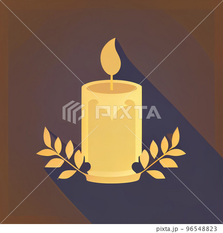 Flat Christmas Candle cartoon wallpaper. Modern flat design in winter. Minimalist winter wallpapers Flat Christmas Candle cartoon wallpaper. Modern flat design in winter. Minimalist winter wallpapers 96548823