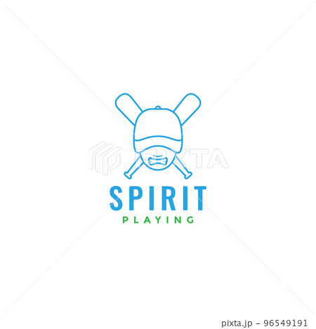 cool young man face with baseball bat logo design vector cool young man face with baseball bat logo design vector 96549191