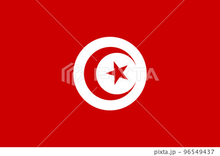 チュニジア　国旗 96549437
