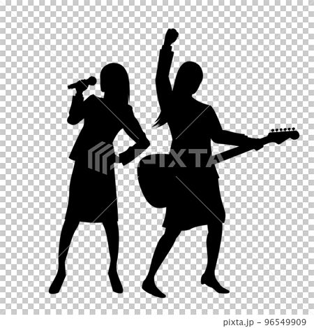 Illustration image of a female office worker playing Illustration image of a female office worker playing 96549909