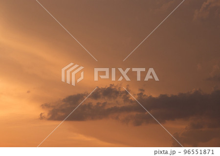 Sunset sky orange yellow color clouds background nature in the evening 96551871