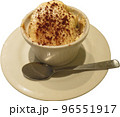ティラミス　スイーツ　デザート　食べ物　カフェ　透明背景素材　PNG 96551917