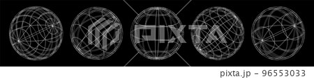 Set of abstract geometric technology elements in cyberpunk style. Retro vintage collection 3d virtual digital design. Texture 80s vr. Futuristic metaverse pattern. Vector isolated template background. Set of abstract geometric technology elements in cyberpunk style. Retro vintage collection 3d virtual digital design. Texture 80s vr. Futuristic metaverse pattern. Vector isolated template background. 96553033