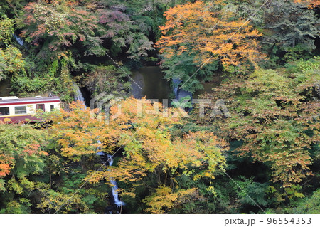 わたらせ渓谷鐵道「山奥の滝とトンネルある風景」 96554353