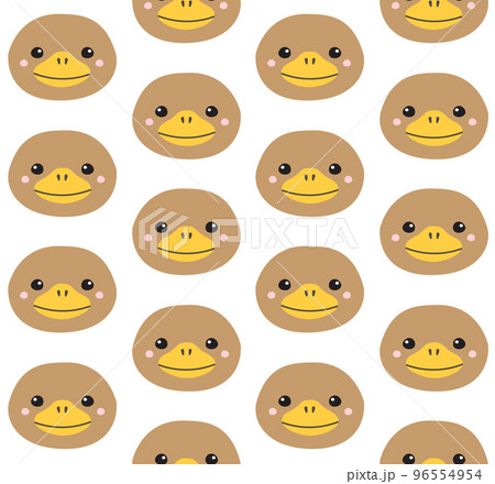 Vector seamless pattern of platypus duckbill face 96554954